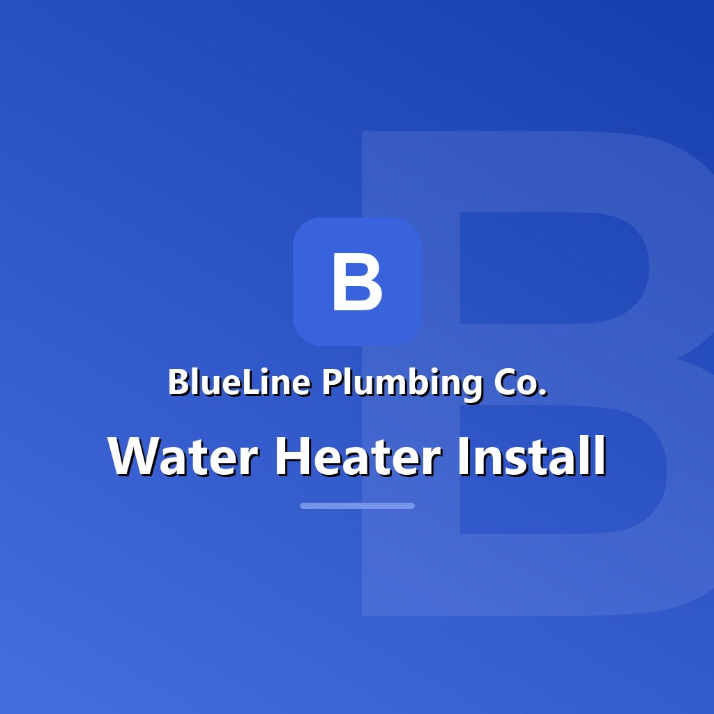 New water heater installation